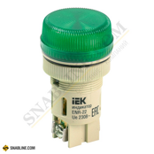 Лампа сигнальная IEK ENR-22 цилиндр зеленый неон