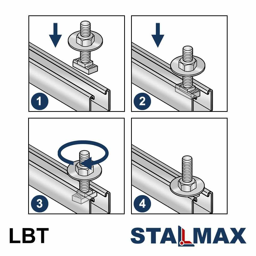 Т образный болт STALMAX LBT M8x40мм | купить в Snabline