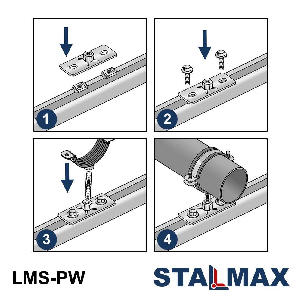 Пластина опорная с гайкой STALMAX LMS-PW