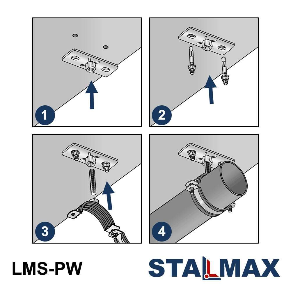 Пластина опорная с гайкой STALMAX LMS-PW