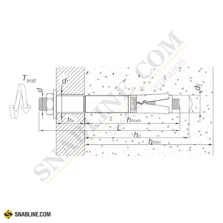 Купить втулочный анкер Rawlplug R-SPL-BP SafetyPlus М8 95/15 мм в Snabline