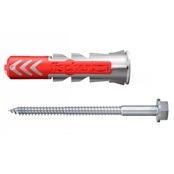 Дюбель Fischer DuoPower S с шурупом с шестигранной головкой и прессшайбой