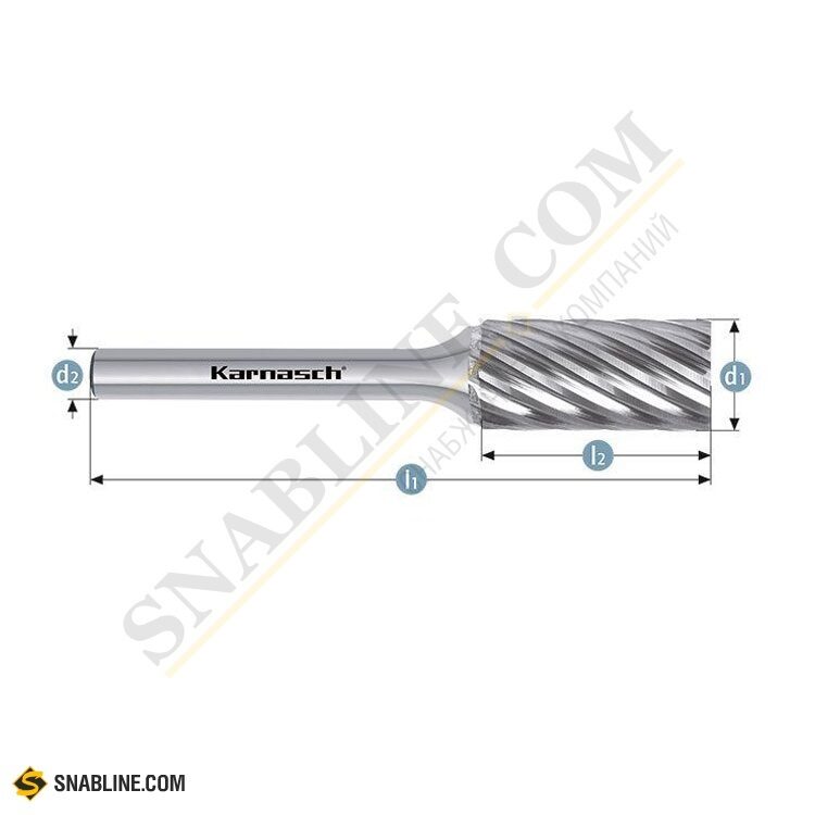 Борфреза Karnasch ZYA HP-9-INOX-CUT форма А цилиндр с гладким торцом цельная