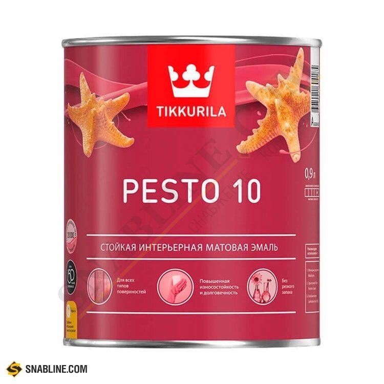 Краска алкидная TIKKURILA Pesto 10 A универсальная матовая (белый)