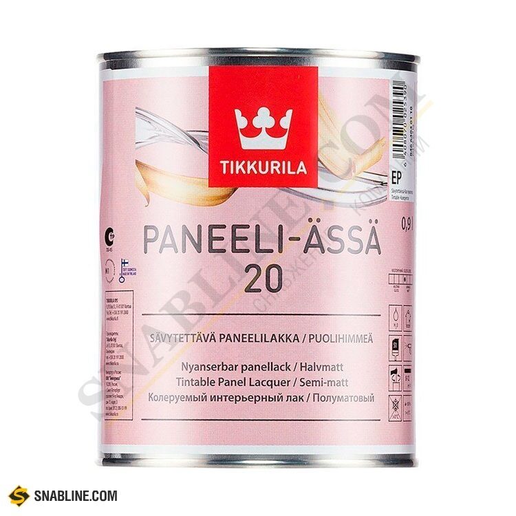 Лак для стен и потолков TIKKURILA Panelli-Assa 20 полуматовый