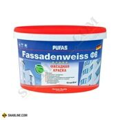 Краска в/д фасадная PUFAS Fassadenweiss A белая