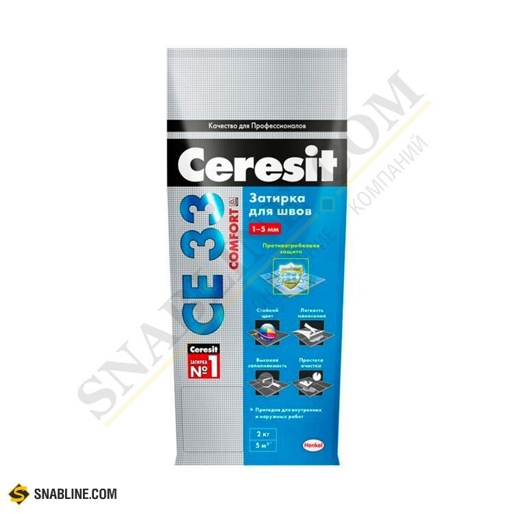 Затирка CERESIT CE 33 COMFORT №01