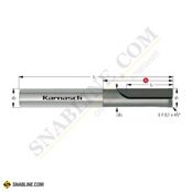 Твердосплавная концевая особо длинная фреза KARNASCH CVD с угловой фаской и длиной резцов 20 мм для высокоскоростной обработки