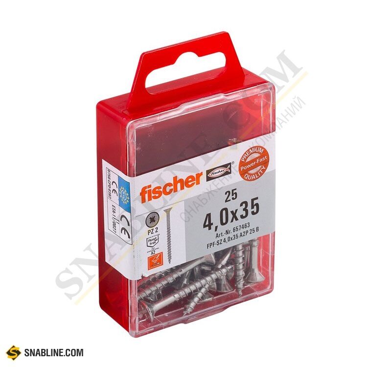 Набор саморезов Fischer FPF-SZ A2P c неполной резьбой