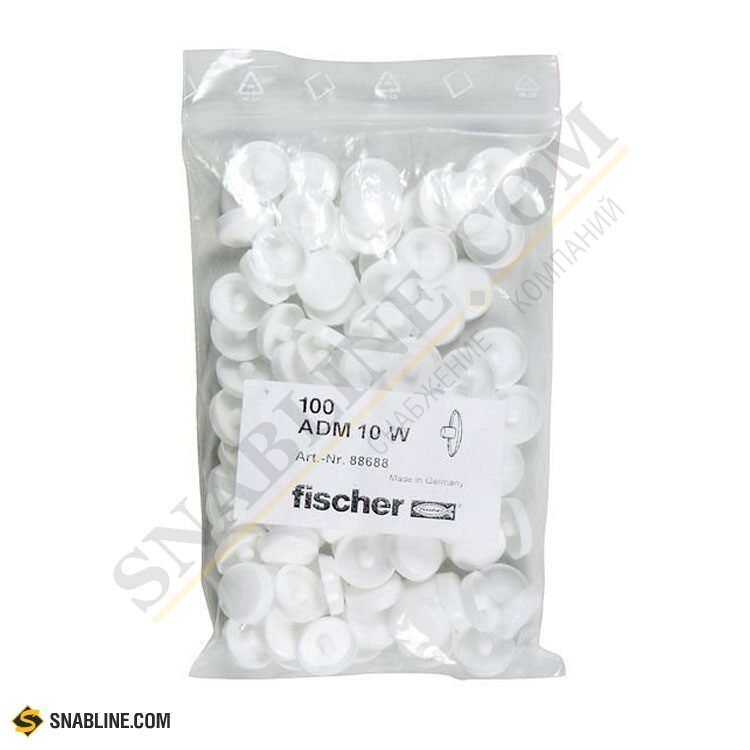 Декоративный колпачок Fischer ADM 10 W белый