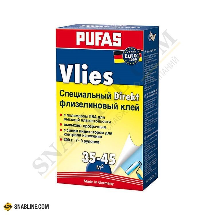 Клей для обоев PUFAS EURO 3000 Vlies Direkt флизелиновый