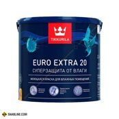 Краска в/д для влажных помещений TIKKURILA EURO EXTRA 20 A белая